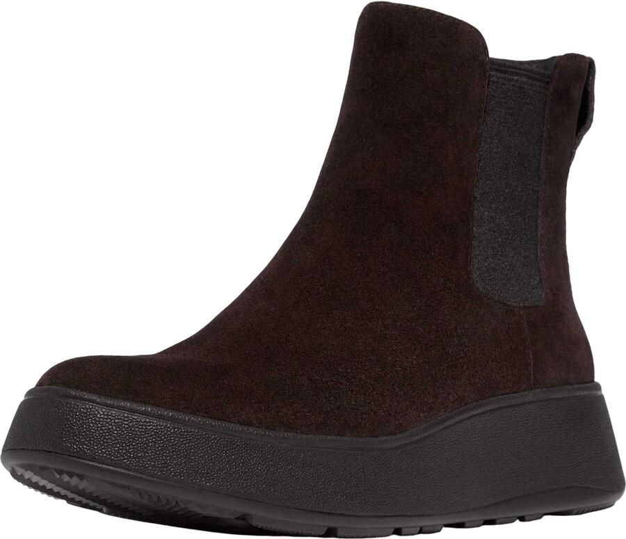 FitFlop Fit Flop Dames F-Mode Suede Flatform Chelsea Laarzen (Bruin)