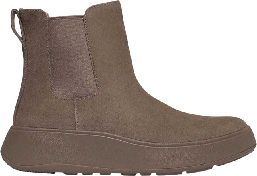 FitFlop Fit Flop Dames F-Mode Suede Flatform Chelsea Laarzen (Grijs)