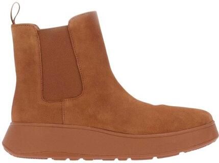 FitFlop Fit Flop Dames F-Mode Suede Flatform Chelsea Laarzen (Tan)