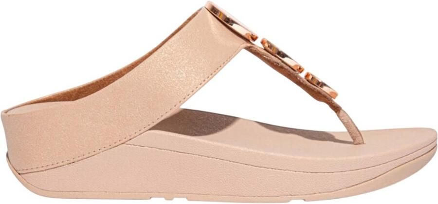 FitFlop Fit Flop Dames Halo Shimmer teensandalen (Beige)