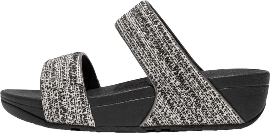 FitFlop Fit Flop Dames Lulu Shimmer Weave Sliders (Zwart)