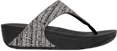 FitFlop Fit Flop Dames Lulu Shimmer Weave Toe Post Sandalen (Zwart)