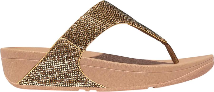 FitFlop Fit Flop Lulu Glitterball-sandalen met teenband en sleehak voor dames (Goud)