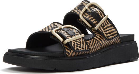 FitFlop Gen-ff buckle graphic-weave two-bar slides