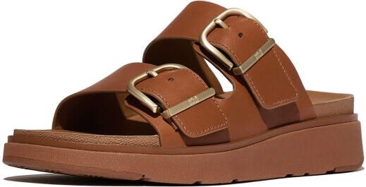 FitFlop Gen-ff buckle two-bar leather slides
