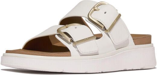FitFlop Gen-ff buckle two-bar leather slides