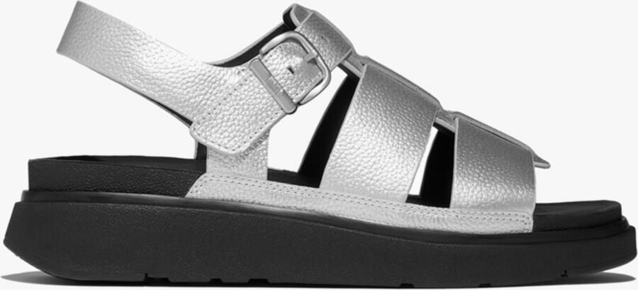 FitFlop Gen-ff Tumbled Dames Enkelsandaal met Bandje Zilver