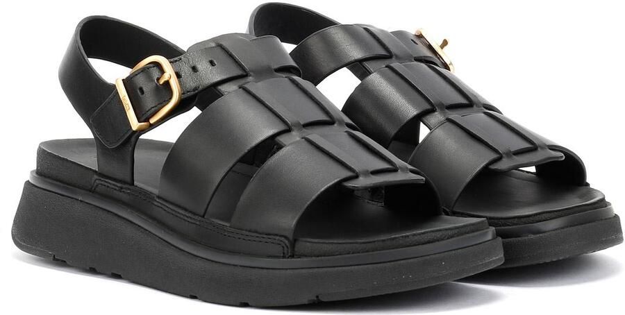 FitFlop GEN-FF Visserslederen Dames Zwarte Sandalen