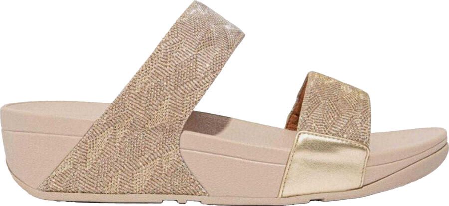 FitFlop Glitz-slippers met dubbele bandjes voor dames (Roze Goud)