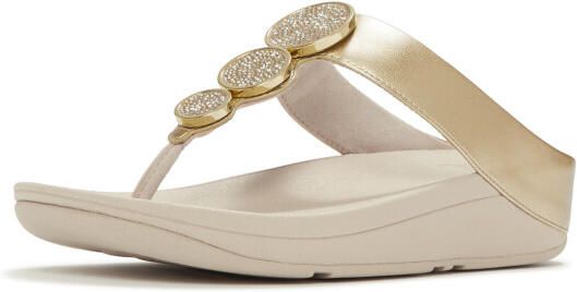 FitFlop Halo bead-circle metallic toe-post sandals