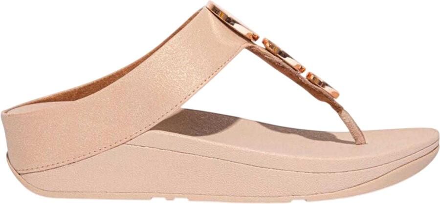 FitFlop Halo-sandalen met teenband en sleehak voor dames (Beige)