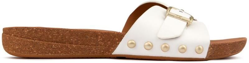FitFlop Iqushion adjustable buckle leather slides