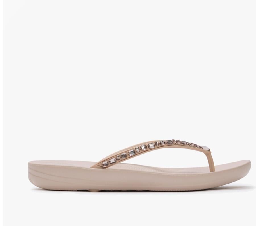 FitFlop Iqushion multi-crystal ergonomic flip-flops