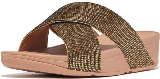 FitFlop Lulu cross slide glitterball