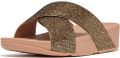 FitFlop Lulu cross slide glitterball - Goud