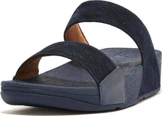 FitFlop Lulu dames slide donker geo glitz met glitters en patroon