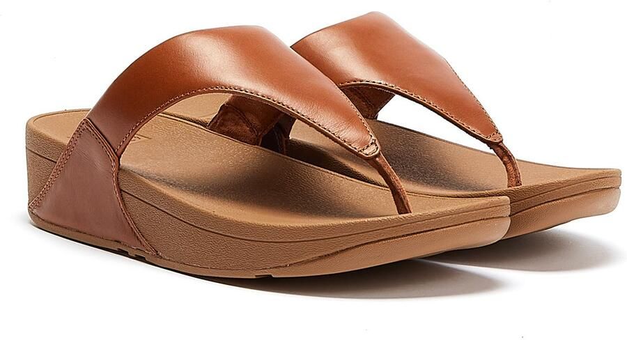 FitFlop Lulu Leren Damessandalen (Tan)