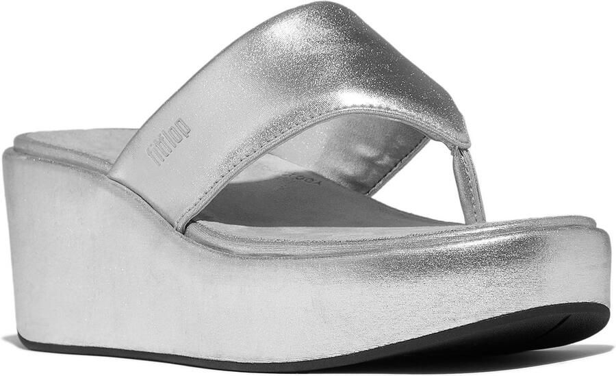 FitFlop Platfform Wedge Dames Zilveren Sandalen