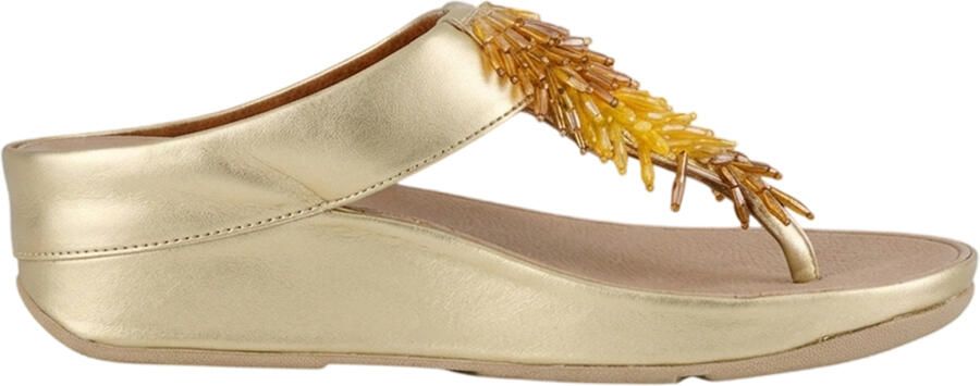 FitFlop Platino Rumba Ombre leren teenslippers voor dames (Beige)