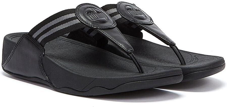 FitFlop Walkstar Webbing teenslippers voor dames (Zwart)
