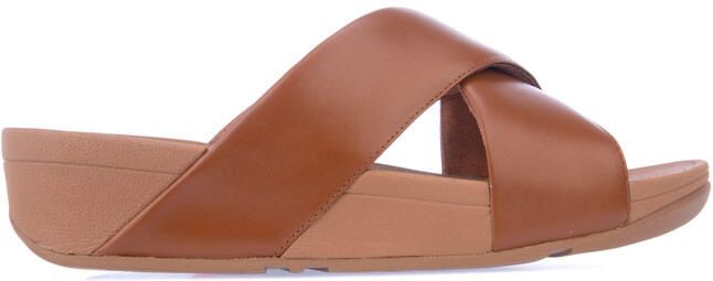 FitFlop Women's Fit Flop Lulu Cross Slide Sandals in Tan