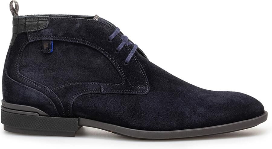 Floris van Bommel Boots donkerblauw suede