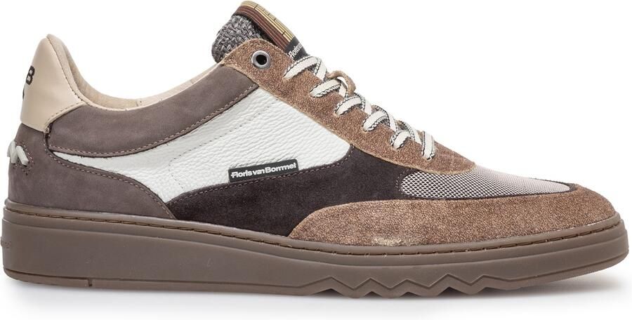 Floris van Bommel Effen sneaker suede bruin