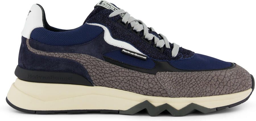 Floris van Bommel Grijze geprinte sneaker leer - Foto 1
