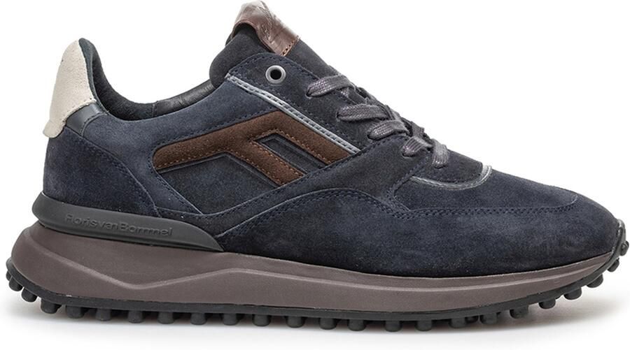 Floris van Bommel Noppi donkerblauw suede sneakers