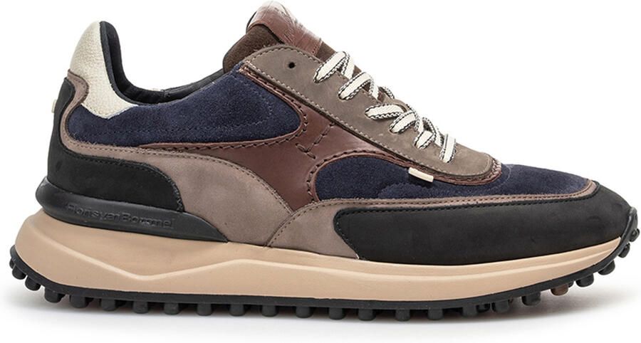 Floris van Bommel Schoenen Noppi blauw suede sneakers
