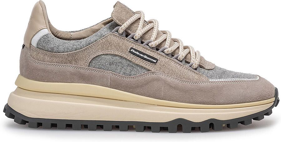 Floris van Bommel Sneaker Van Bommel De Gripper grijs ronde veter