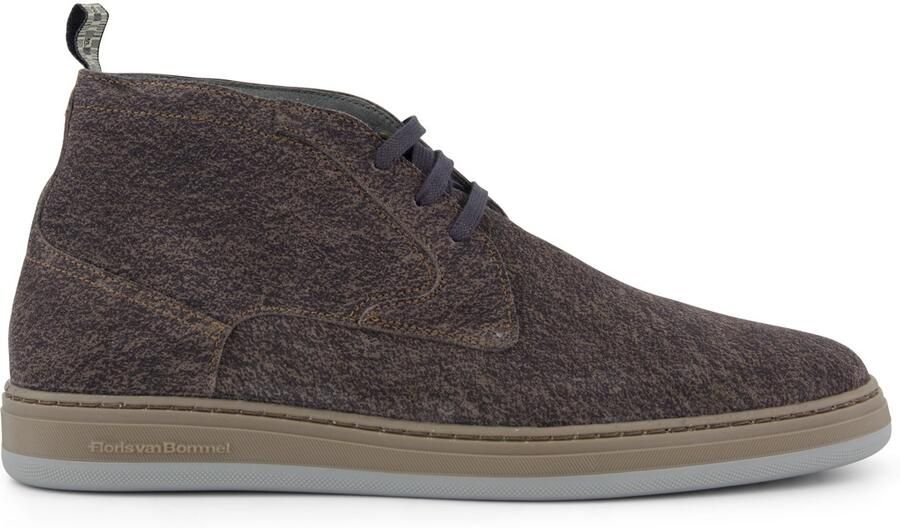 Floris van Bommel sneakers bruin gemêleerd veters