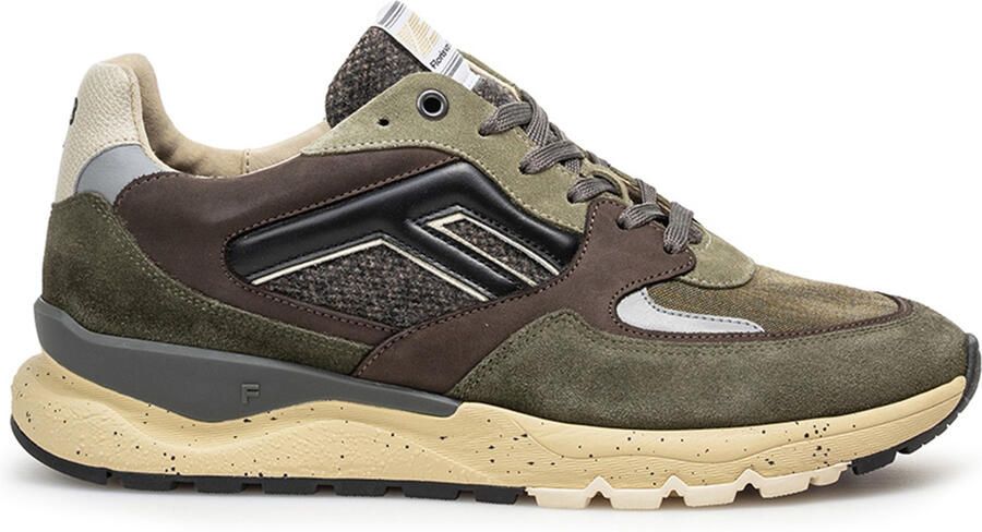 Floris van Bommel Sneakers groen suede geprint