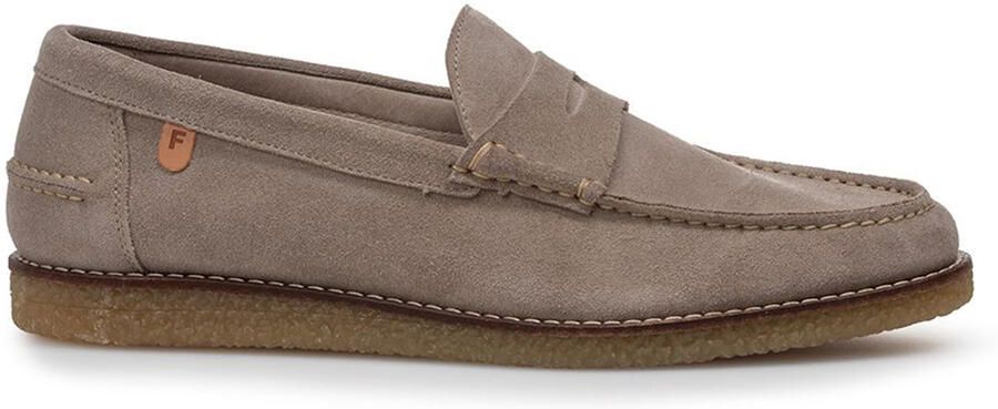 Floris van Bommel Van Bommel loafer bruin beige met klassieke uitstraling