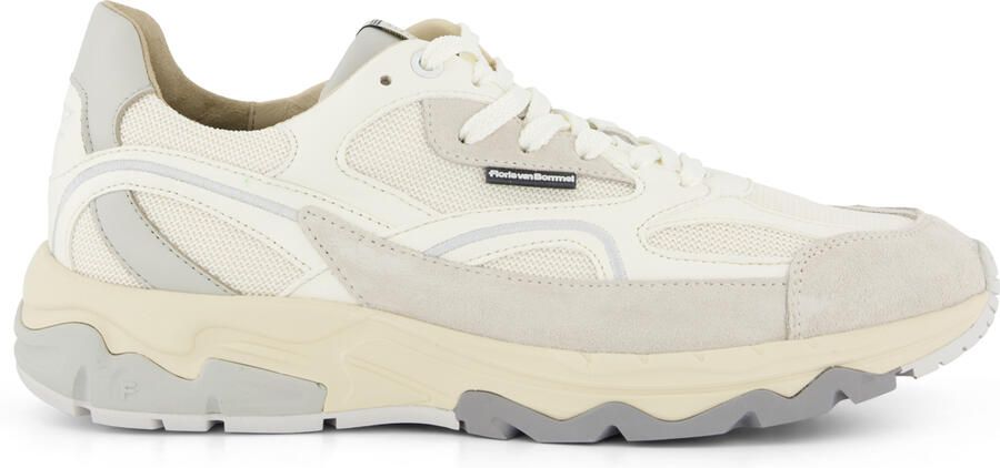 Floris van Bommel Witte sneaker ademend materiaal