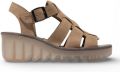 Fly London BAIC621FLY damessandalen met sleehak van suède leer in taupekleur. - Taupe