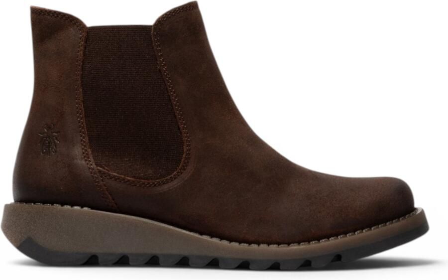 Fly London Dames Bruine Chelsea Suède Leren Enkellaarzen SALV195