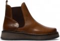 Fly London Dames Camel Brown RAWI131 Chelsea Leren Enkellaarsjes met Klassieke Comfort - Bruin