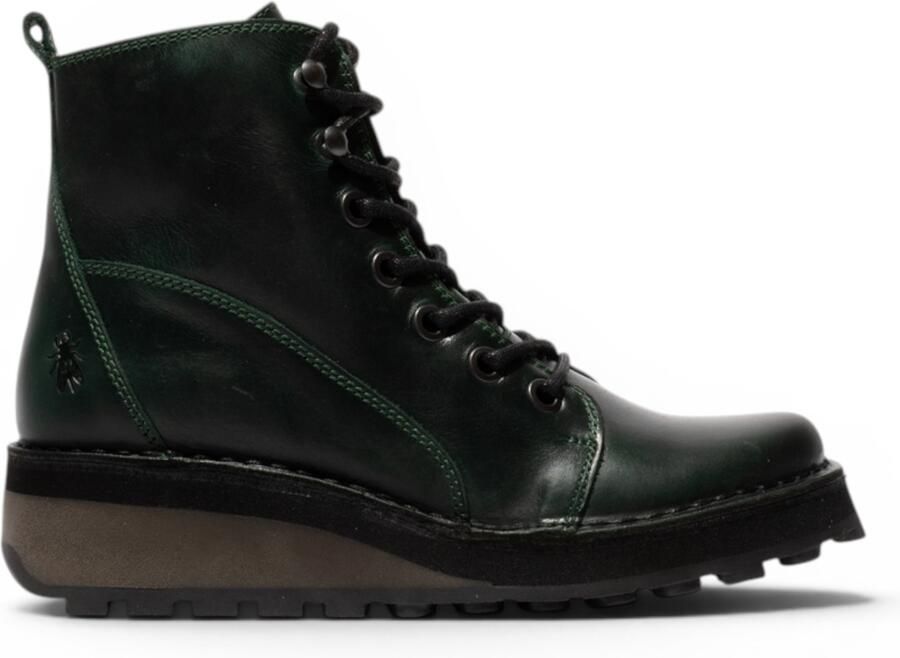 Fly London dames groene leren veterschoenen enkellaarzen HAZI147 - Foto 1