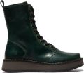 Fly London Dames Groene RAMI043 Casual Leren Veter Enkellaarsjes - Donkergroen