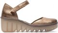 Fly London Dames Sahara Gold BISO305FLY Wedges Sandalen Espadrille Stap Hakken - Goud