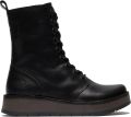 Fly London Dames Zwart RAMI043 Casual Leren Veter Enkellaarsjes - Zwart