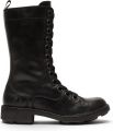 Fly London Women's Black Leather Strike-Up Combat Ankle Boots NOLE176 - Zwart