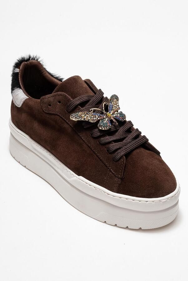 Forever & Always Anda Leren Gesp Sneakers Dames