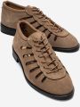 Forever & Always Astron Leren Casual Veterschoenen (Dames) - Bruin