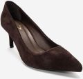 Forever & Always Clyde Leren Stiletto Spitse Neus Pump - Bruin
