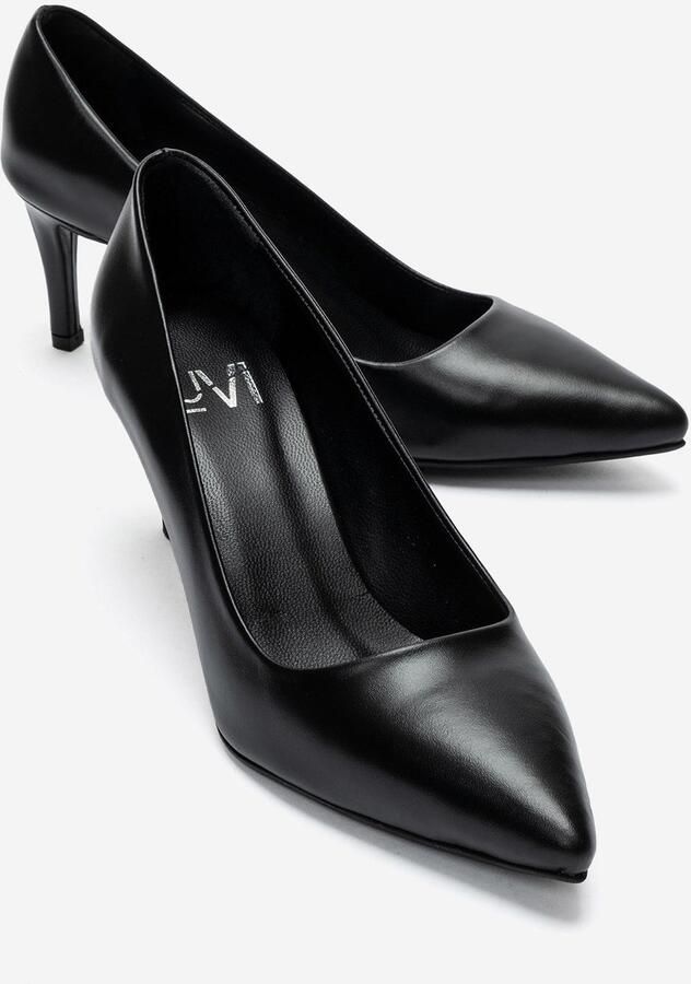 Forever & Always Clyde Leren Stiletto Spitse Neus Pump