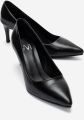 Forever & Always Clyde Leren Stiletto Spitse Neus Pump - Zwart