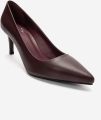Forever & Always Clyde Leren Stiletto Spitse Neus Pump - Bordeauxrood