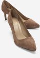 Forever & Always Clyde Leren Stiletto Spitse Neus Pump - Bruin